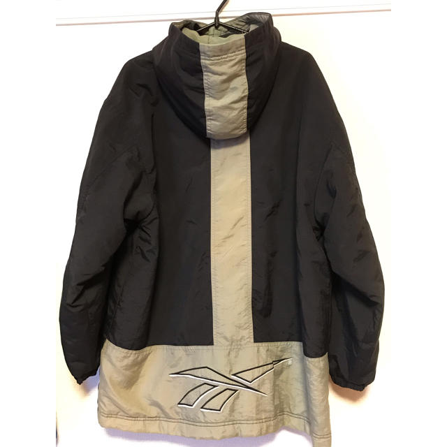90s リーボック 中綿ジャケット 刺繍 タグ ワンポイントロゴ フード付き