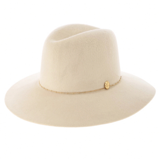 アリシアスタン(ALEXIA STAM)のアリシアスタン フェドラ ハット Hat Ivory　つば広 帽子　新品未使用(ハット)