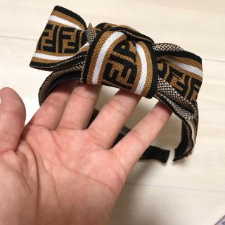 FENDI - FENDI リボンカチューシャ ブラウン の通販|ラクマ