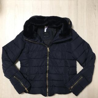 ザラ(ZARA)のＺＡＲA  ボア襟付き 中綿コート(ブルゾン)