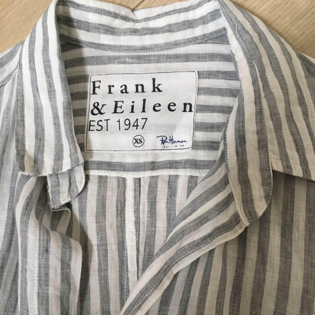 Frank&Eileen リネン ストライプシャツ