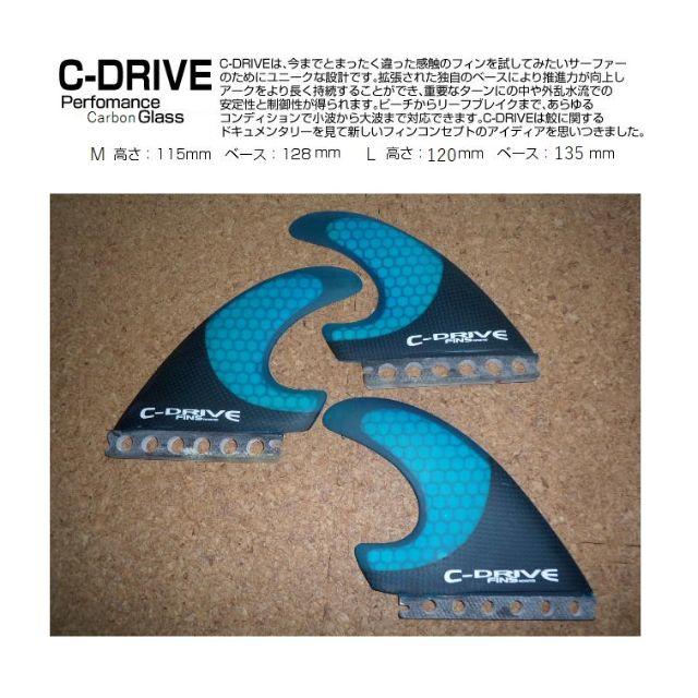 C-Drive fin FUTURES FIN SET -Lサイズ ブルーの通販 by cmc surf ...