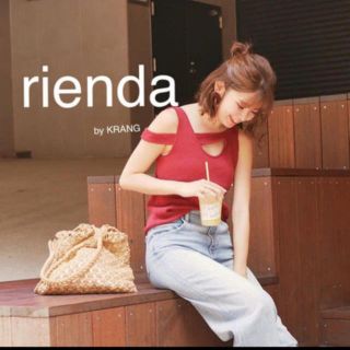 リエンダ(rienda)のrienda deformation knit TOP(カットソー(半袖/袖なし))