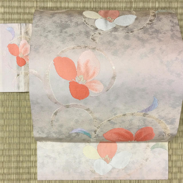 上質で快適 正絹 薄ピンク横段 花文様 名古屋帯 絶対一番安い Kulhaj Cz 上質で快適 正絹 薄ピンク横段 花文様 名古屋帯 絶対一番安い Kulhaj Cz