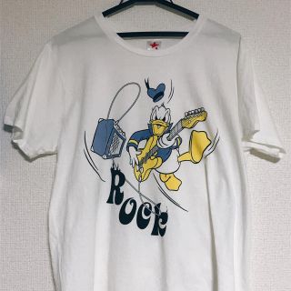 ディズニー(Disney)のディズニー ドナルド ROCK ロゴTシャツ(Tシャツ/カットソー(半袖/袖なし))