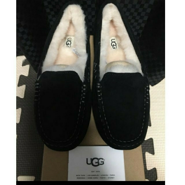 流行に UGG - モカシン(ブラック:23.5〜24cm) アンスレー 【新品