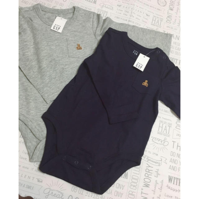 babyGAP(ベビーギャップ)の【新品 タグ付き】 Babygap 80 ロンパース 長袖  ★2枚セット キッズ/ベビー/マタニティのベビー服(~85cm)(ロンパース)の商品写真