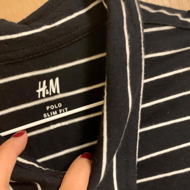 H&M(エイチアンドエム)のH&Mボーダー Tシャツ　ワンピース レディースのトップス(Tシャツ(半袖/袖なし))の商品写真