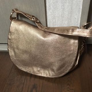 コーチ(COACH)の美品 ゴールド ショルダー  バック COACH(ショルダーバッグ)