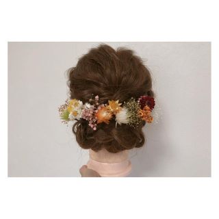 ヘアアクセサリー  髪飾り ドライフラワー（aikooo723）(ヘアアクセサリー)