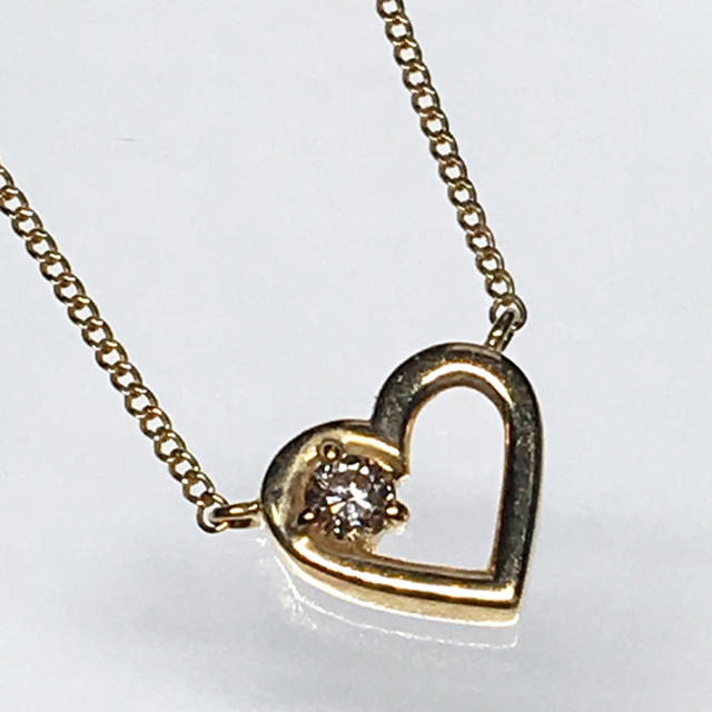 特別価格‼️K18 ゴールド ダイヤ ハート ネックレス 綺麗 贈物 女性 美