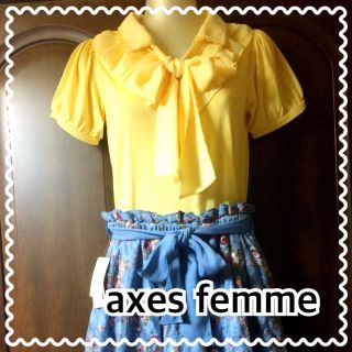 アクシーズファム(axes femme)のaxes femme(アクシーズファム)のリボンブラウス(シャツ/ブラウス(半袖/袖なし))