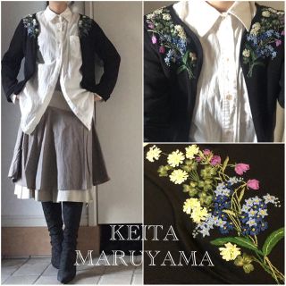 ケイタマルヤマ(KEITA MARUYAMA TOKYO PARIS)のケイタマルヤマ 花柄立体刺繍カーディガン(カーディガン)