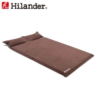 未使用 ハイランダー インフレーターマット  ダブル 5cm (枕付き)(寝袋/寝具)