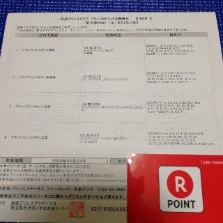 宿泊券　8000pt　グランドプリンスホテル高輪など 3月23日まで 送料無料(宿泊券)