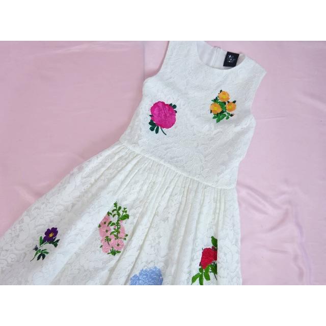  LOVE MADE LOVEラブメイドラブレースワンピースフラワーE042AA キッズ/ベビー/マタニティのキッズ服女の子用(90cm~)(ワンピース)の商品写真