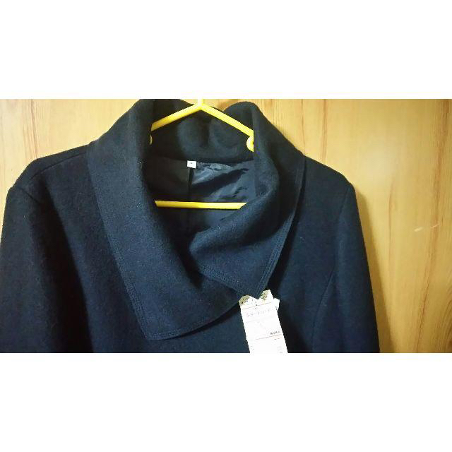 MUJI (無印良品)(ムジルシリョウヒン)の無印良品　ショートコート（濃紺）　未使用品 レディースのジャケット/アウター(ピーコート)の商品写真