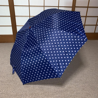 折り畳み傘 青 水玉(傘)