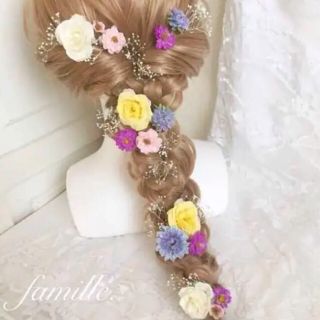 大人気♡ラプンツェルヘッドドレス・ウェディング/ヘアパーツ/髪飾り/編みおろし(ヘッドドレス/ドレス)