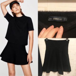 ザラ(ZARA)のザラ　ZARA  ニットスカート　Aライン　S(ミニスカート)