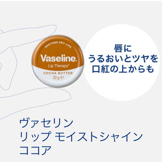 ヴァセリン(Vaseline)の！送料込！ヴァセリン リップ モイストシャイン ココア 20g(リップケア/リップクリーム)