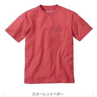 エディーバウアー(Eddie Bauer)のEddie Bauer エディバウアー 胸ポケット付きTシャツ メンズXL 赤系(Tシャツ/カットソー(半袖/袖なし))