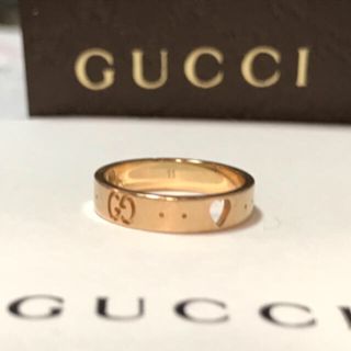 グッチ(Gucci)の【値下げ！早い者勝ち】GUCCI グッチ  K18 アイコンリング PG #11(リング(指輪))