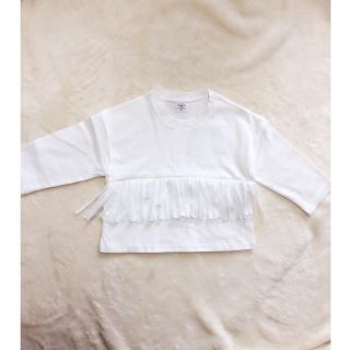 ザラキッズ(ZARA KIDS)のフリンジショート丈ロンＴ(Tシャツ/カットソー)