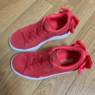 プーマ(PUMA)のプーマ リボンスニーカー 19㎝ バックリボン puma キッズ(スニーカー)