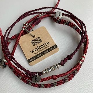 ワカミ(wakami)のwakami☆ 3本セットアンクレット【MAROON】(アンクレット)