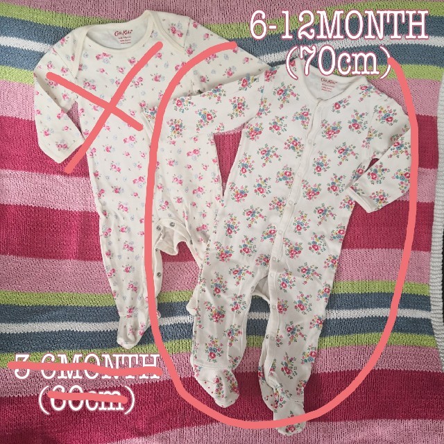 Cath Kidston(キャスキッドソン)のキャス・キッドソン　ロンパース(6-12MNH) キッズ/ベビー/マタニティのベビー服(~85cm)(ロンパース)の商品写真