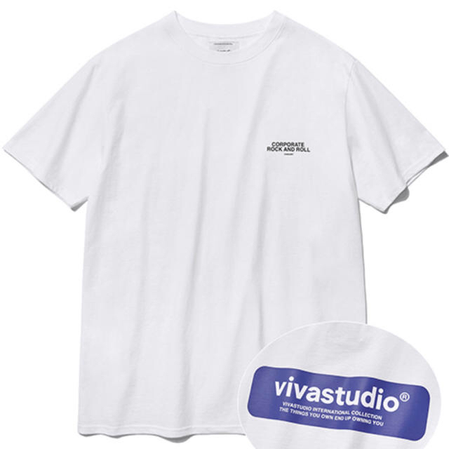 STYLENANDA(スタイルナンダ)の格安 vivastudio Tシャツ ホワイト Mサイズ メンズのトップス(Tシャツ/カットソー(半袖/袖なし))の商品写真