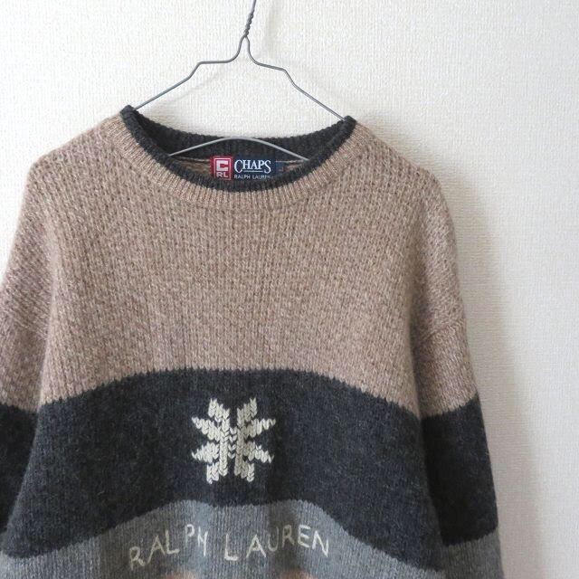 POLO RALPH LAUREN(ポロラルフローレン)の90s ラルフローレン ノルディックニット 古着 レディース vintage レディースのトップス(ニット/セーター)の商品写真