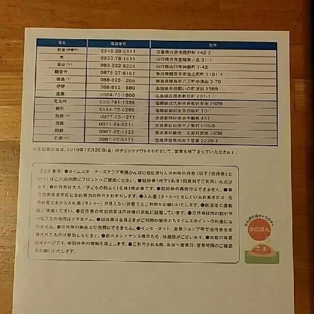 かんぽの宿　招待券 チケットの施設利用券(その他)の商品写真