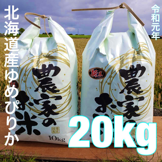 新米　北海道令和3年度産　最高品質一等米　ゆめぴりか　20キロ（10キロ×2）