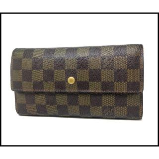 ルイヴィトン(LOUIS VUITTON)の★ルイヴィトン ダミエ インターナショナル 三つ折り長財布★カード10(財布)