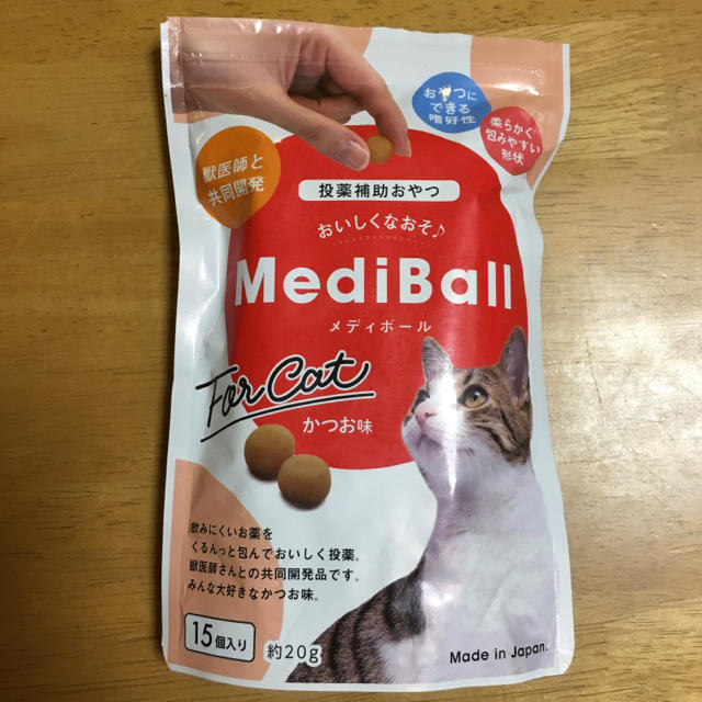 メディボール 猫用 カツオ味 その他のペット用品(ペットフード)の商品写真