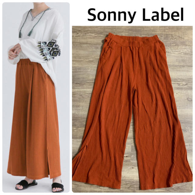 Sonny Label(サニーレーベル)の【URBAN RESEARCH Sonny Label】リブワイドパンツ レディースのパンツ(カジュアルパンツ)の商品写真