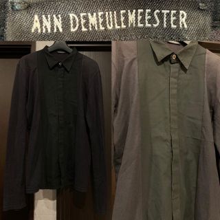 アンドゥムルメステール(Ann Demeulemeester)のAnn Demeulemeester スエット素材切替シャツ メンズ XS(シャツ)