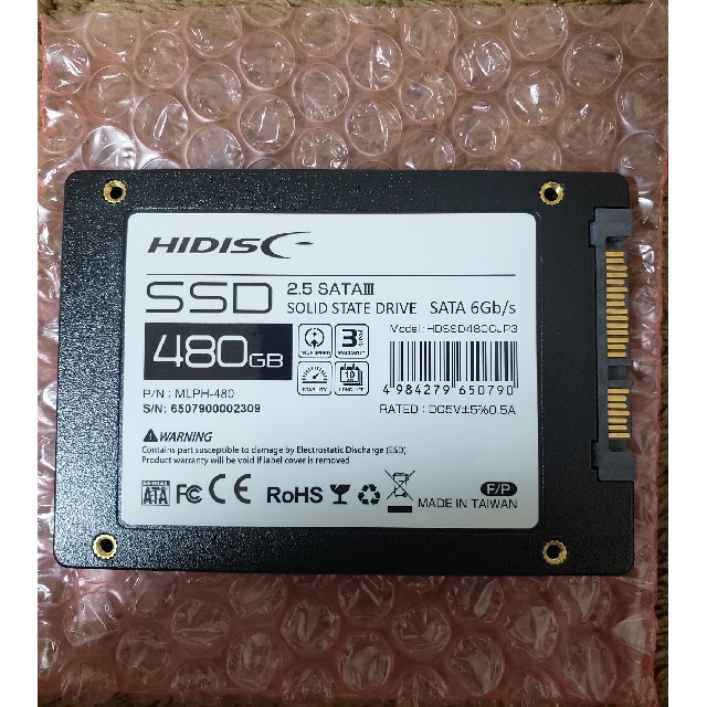 新品未使用 HIDISC SSD 480GB