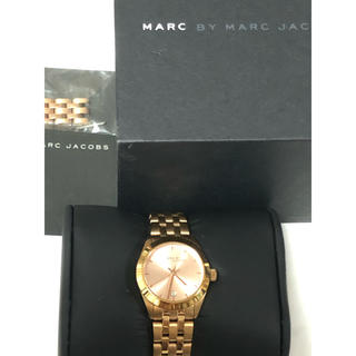 マークバイマークジェイコブス(MARC BY MARC JACOBS)のマークバイマークジェイコブス★ピンクゴールド カレンダー付 腕時計美品！値下げ！(腕時計)
