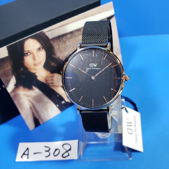 Daniel Wellington(ダニエルウェリントン)のA-308新品32mm❤D.W.レディスASHFIELD黒♥激安価格♥送料無料 レディースのファッション小物(腕時計)の商品写真