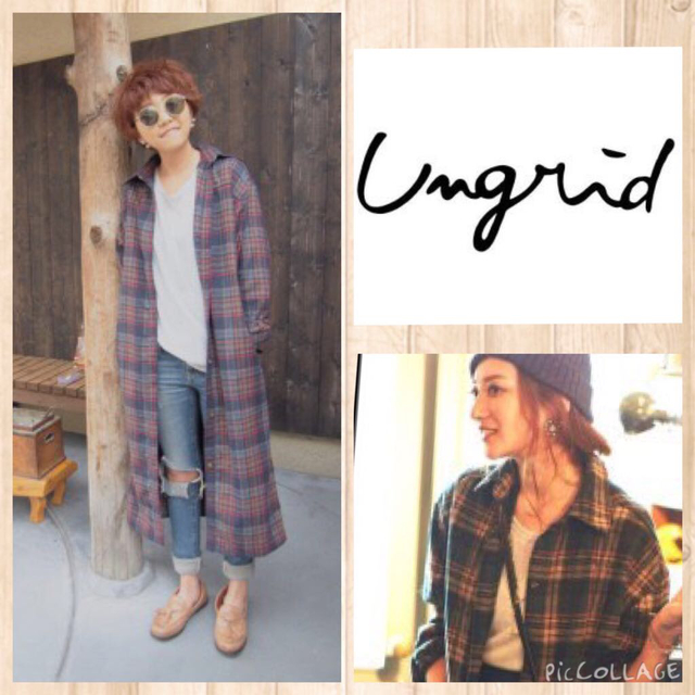 ungrid♡ロングチェックシャツシャツ/ブラウス(長袖/七分)