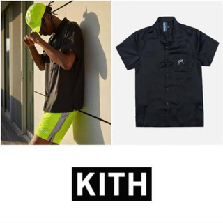 シュプリーム(Supreme)のKITH CAMP COLLAR SATIN SHIRT S サテンシャツ(シャツ)