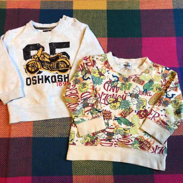 OshKosh(オシュコシュ)のトレーナー 2枚セット 80サイズ キッズ/ベビー/マタニティのベビー服(~85cm)(トレーナー)の商品写真
