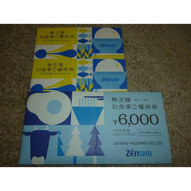 ゼンショー　株主優待　6000円分優待券/割引券