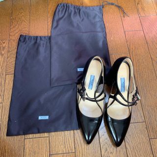 プラダ(PRADA)のPRADA  黒 ストラップパンプス(ハイヒール/パンプス)