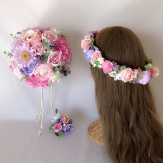 オーダー♡ブーケ 花かんむり ヘッドピース(ブーケ)