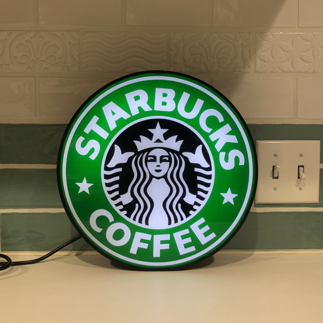 Starbucks Coffee(スターバックスコーヒー)の　【ココア様専用】Starbucks  旧ロゴ 電飾サイン インテリア/住まい/日用品のライト/照明/LED(その他)の商品写真