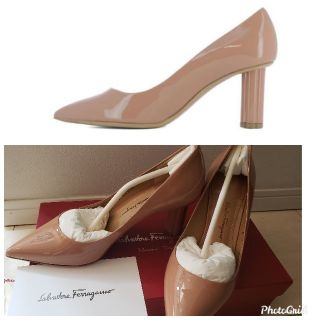 サルヴァトーレフェラガモ(Salvatore Ferragamo)のS様専用　新品　フェラガモ　パンプス　ハイヒール　6 23 ベージュ(ハイヒール/パンプス)